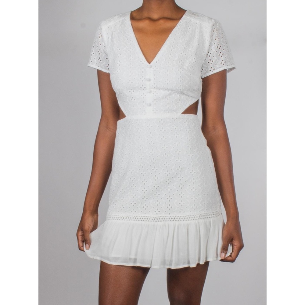 Small Red Dress Aakaa White Eyelet Dress